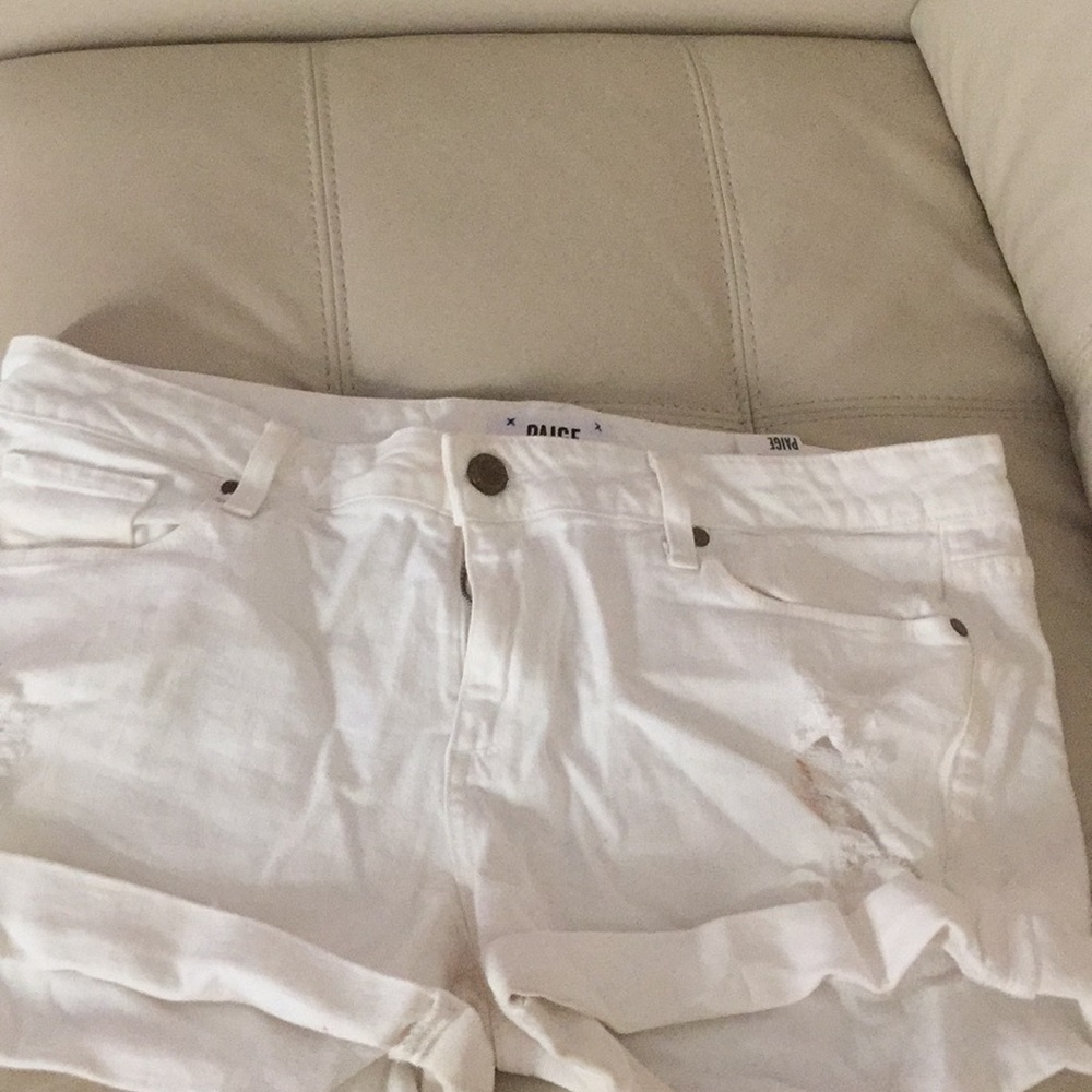 White Paige denim shorts